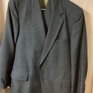 Gray Wool Suit with Notched Lapels